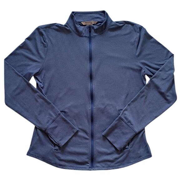 Tommy Bahama Racquet & Paddle Women’s M Zip Jacket Blue Tennis Pickleball - Picture 11 of 11